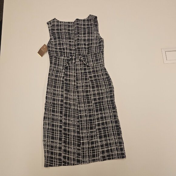 NWT [SIZE 6] Merona Black White Grid Sheath Dress - Picture 4 of 6
